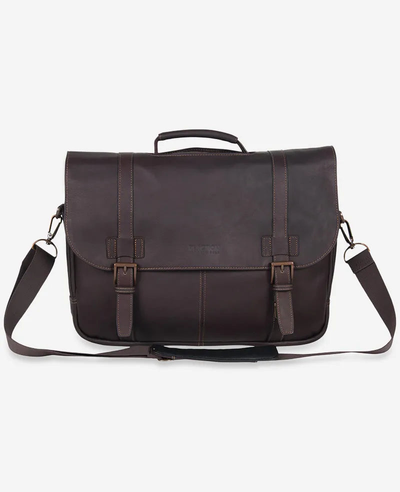Colombian Leather Flapover Messenger Bag