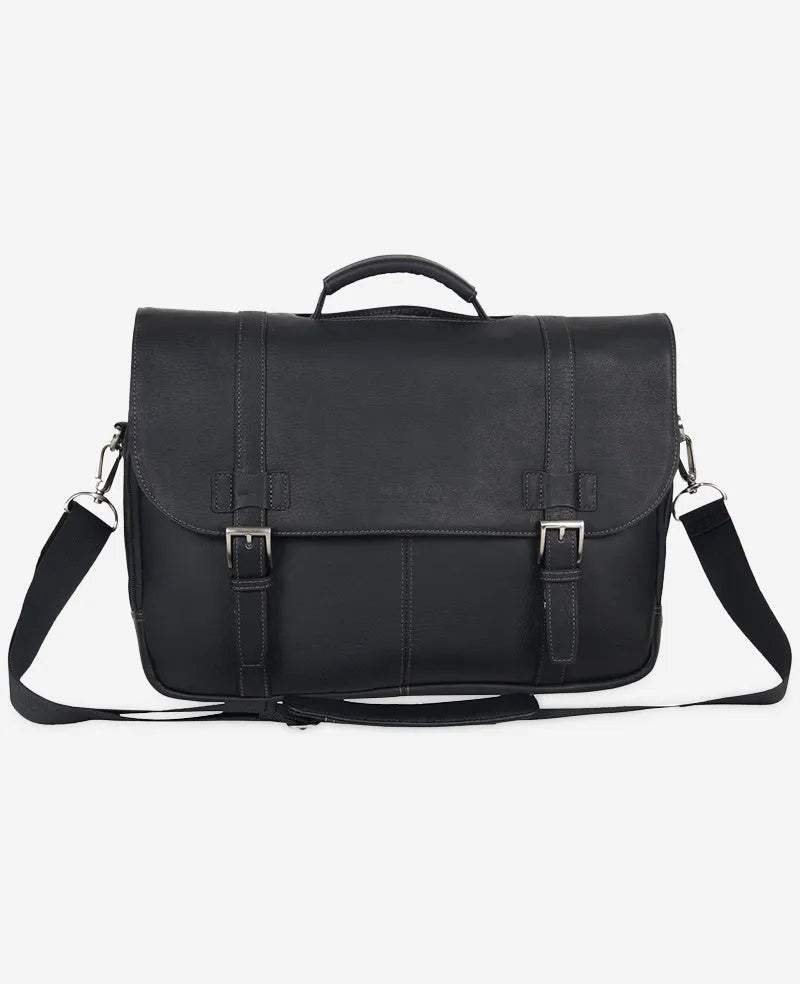 Colombian Leather Flapover Messenger Bag