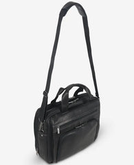 Colombian Leather Top Zip Messenger Bag
