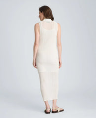 Varigated Polo Cap Sleeve Sweater Dress