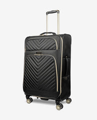Chelsea Chevron Quilted Expandable Suitcase