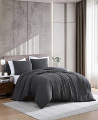 Solid Waffle Duvet Set