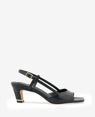Anna Leather Open Toe Slingback Sandal