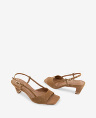 Anna Suede Open Toe Slingback Sandal