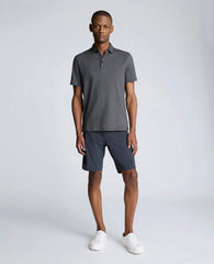 Knit Two-Toned Button Polo
