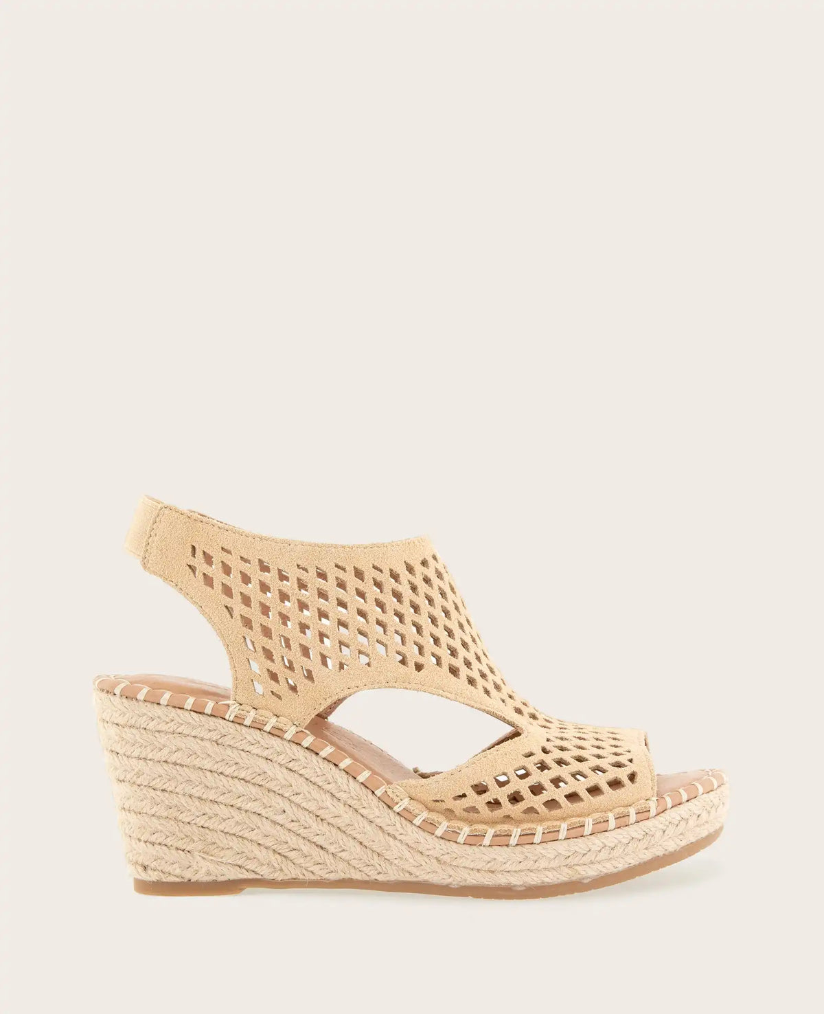 GENTLE SOULS - Cody Perforated Suede Espadrille Wedge