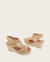 GENTLE SOULS - Cody Perforated Suede Espadrille Wedge