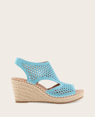 GENTLE SOULS - Cody Perforated Suede Espadrille Wedge