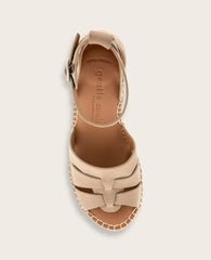 GENTLE SOULS - Coolie Nubuck Espadrille Wedge