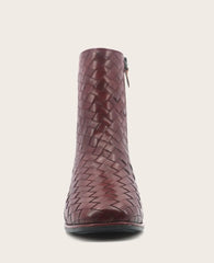 GENTLE SOULS - Elodie Leather Woven Side Zip Boot