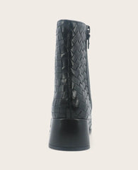 GENTLE SOULS - Elodie Leather Woven Side Zip Boot