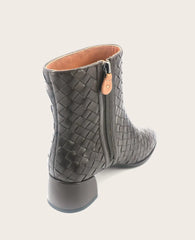 GENTLE SOULS - Elodie Leather Woven Side Zip Boot