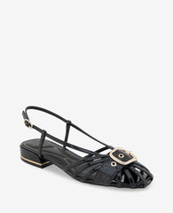 Farrah Patent Caged In Buckle Sandal