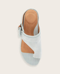 GENTLE SOULS - Galina Suede Toe Ring Buckle Wedge Sandal