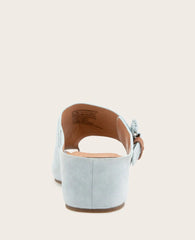 GENTLE SOULS - Galina Suede Toe Ring Buckle Wedge Sandal