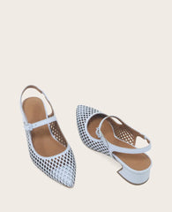 GENTLE SOULS - Gladys Leather Perforated Slingback Heel