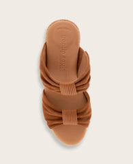 GENTLE SOULS - Gracious Suede Rouched Espadrille Wedge