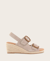 GENTLE SOULS - Greca Suede Two Band Buckle Wedge