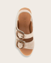 GENTLE SOULS - Greca Suede Two Band Buckle Wedge