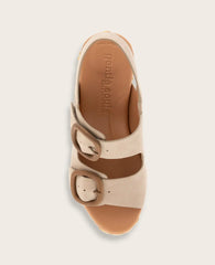 GENTLE SOULS - Greca Raffia Two Band Buckle Wedge