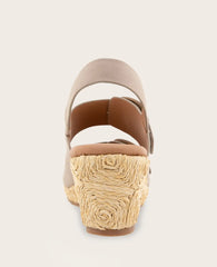 GENTLE SOULS - Greca Raffia Two Band Buckle Wedge