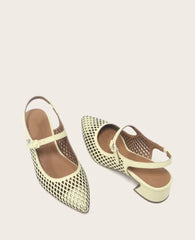 GENTLE SOULS - Gladys Leather Perforated Slingback Heel