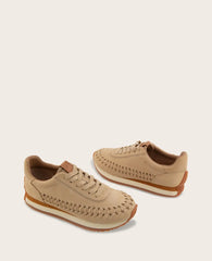 GENTLE SOULS - Jolena Leather Woven Detail Sneaker