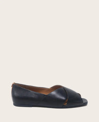 GENTLE SOULS - Whoebe Leather Criss-Cross Open Toe Flat