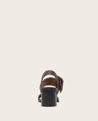 GENTLE SOULS - Madylyn Woven Leather Heel Sandal