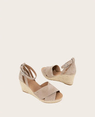 GENTLE SOULS - Charli Suede X-Band Espadrille Wedge Sandal