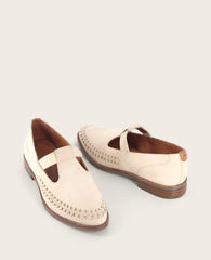 GENTLE SOULS - Argyle Leather T-Strap Loafer