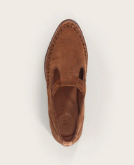 GENTLE SOULS - Argyle Suede T-Strap Loafer