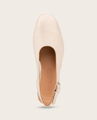 GENTLE SOULS - Kellis Metallic Stretch Leather Slingback Heel