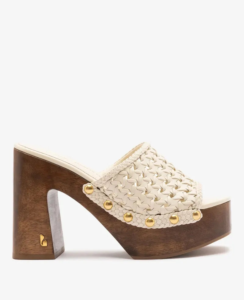 Larroudé x Kenneth Cole: Macrame Mule Ivory Leather