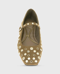Jasper Suede Stud Ballet Flat