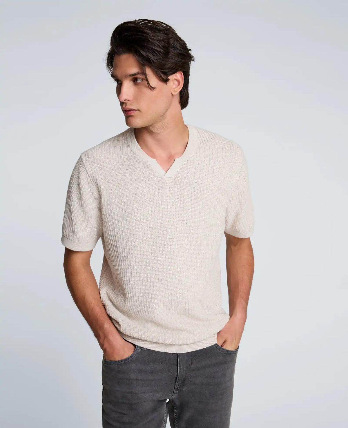 Johnny Collar Henley Sweater