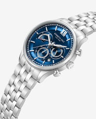 Dress Sport Chronograph Blue Dial Stainless Steel Bracelet Watch