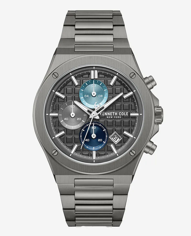 Dress Sport Chronograph Multi Tone Dial Stainless Steel Bracelet Watch