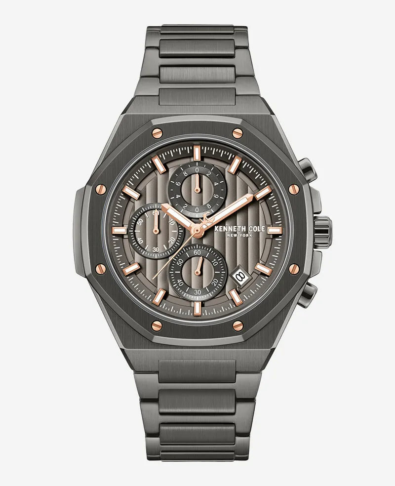 Dress Sport Chronograph Two-Tone Stainless Steel Bracelet Watch