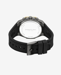 Dress Sport Chronograph Two-Tone Silicone Strap Watch