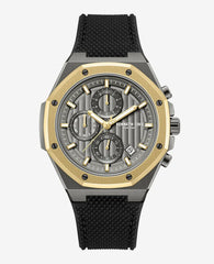 Dress Sport Chronograph Two-Tone Silicone Strap Watch