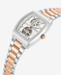 Skeleton Automatic Two-Tone Stainless Steel Bracelet Watch