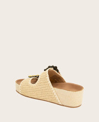 GENTLE SOULS - Kendall Raffia Wrap Buckle Wedge