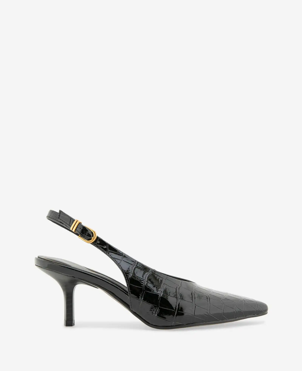 Ulysses Croco Patent Slingback Heel