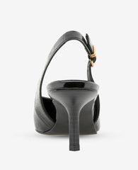 Ulysses Croco Patent Slingback Heel