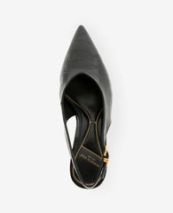 Ulysses Croco Patent Slingback Heel
