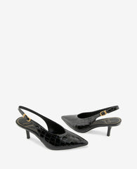 Ulysses Croco Patent Slingback Heel