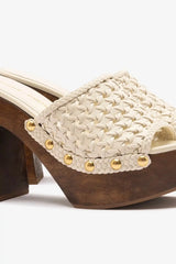 Larroudé x Kenneth Cole: Macrame Mule Ivory Leather