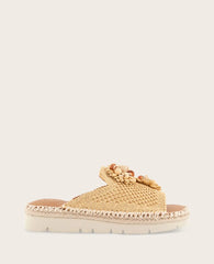 GENTLE SOULS - Leilani Flower Knit Platform Slip On Sandal