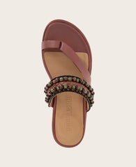 GENTLE SOULS - Lentini Leather Beaded Sandal